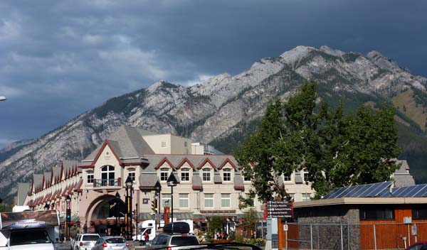 Banff, Alberta. This is a very picturesque town, though it is rather touristy.