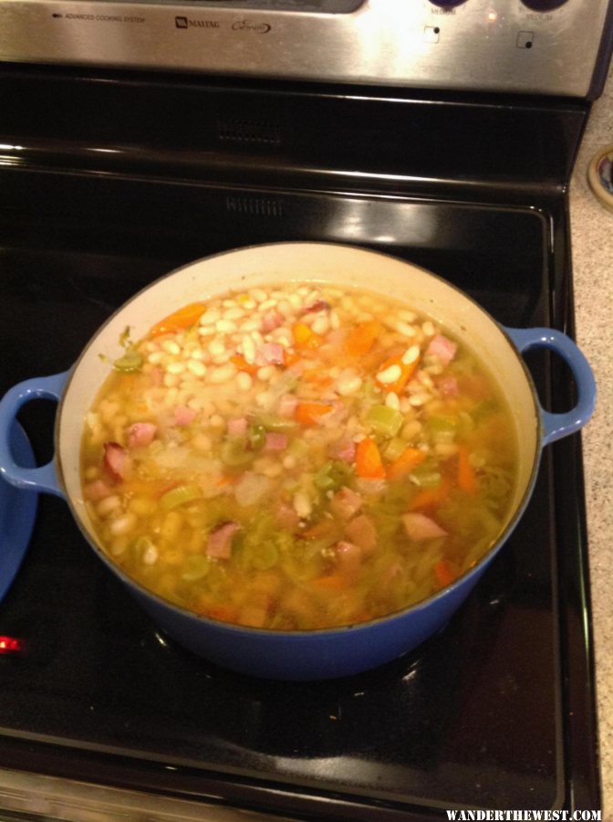 Bean soup for a snowy day