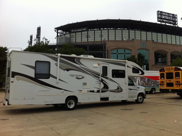 Being Big has it's advantages. They put us in with the buses. White Sox vs. Blue Jays at US Cellular Field.