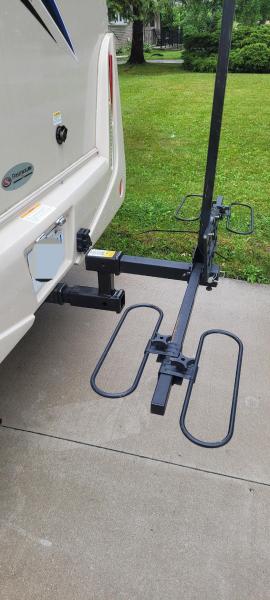 Bike Rack in dual receiver side view