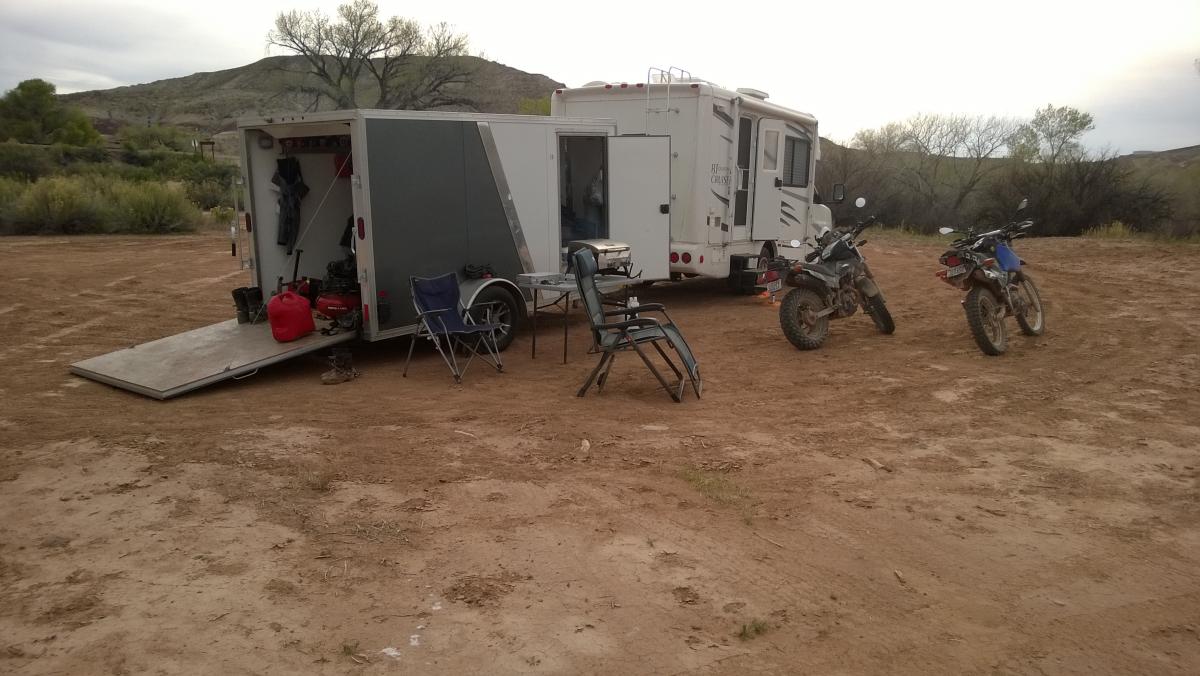 Boondocking and riding near Caineville, UT