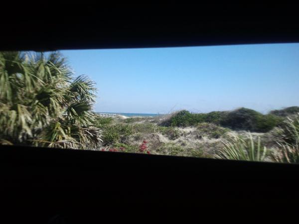 bunk house view of the dunes/beach