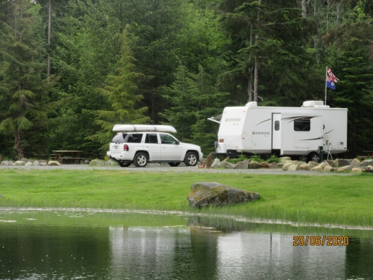 Camped at Seal Bay RV Park, just north of Courtenay British Columbia.