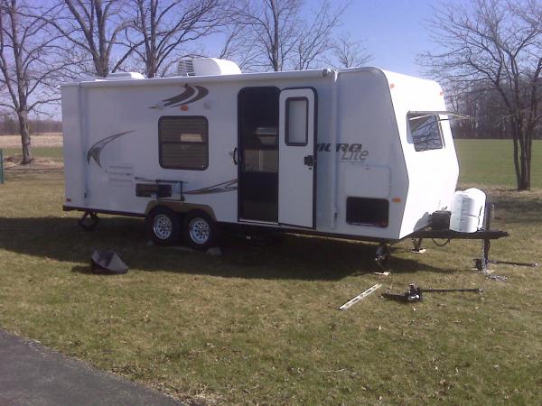 camper in yard