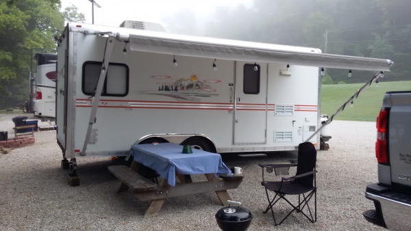 Camping on the banks of the Ohio @ Leavenworth, IN