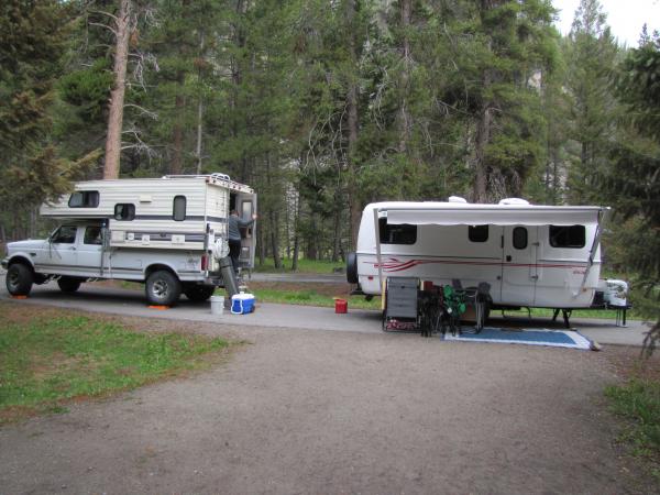 Camping with the family in the Beaverhead Deerlodge National Forest