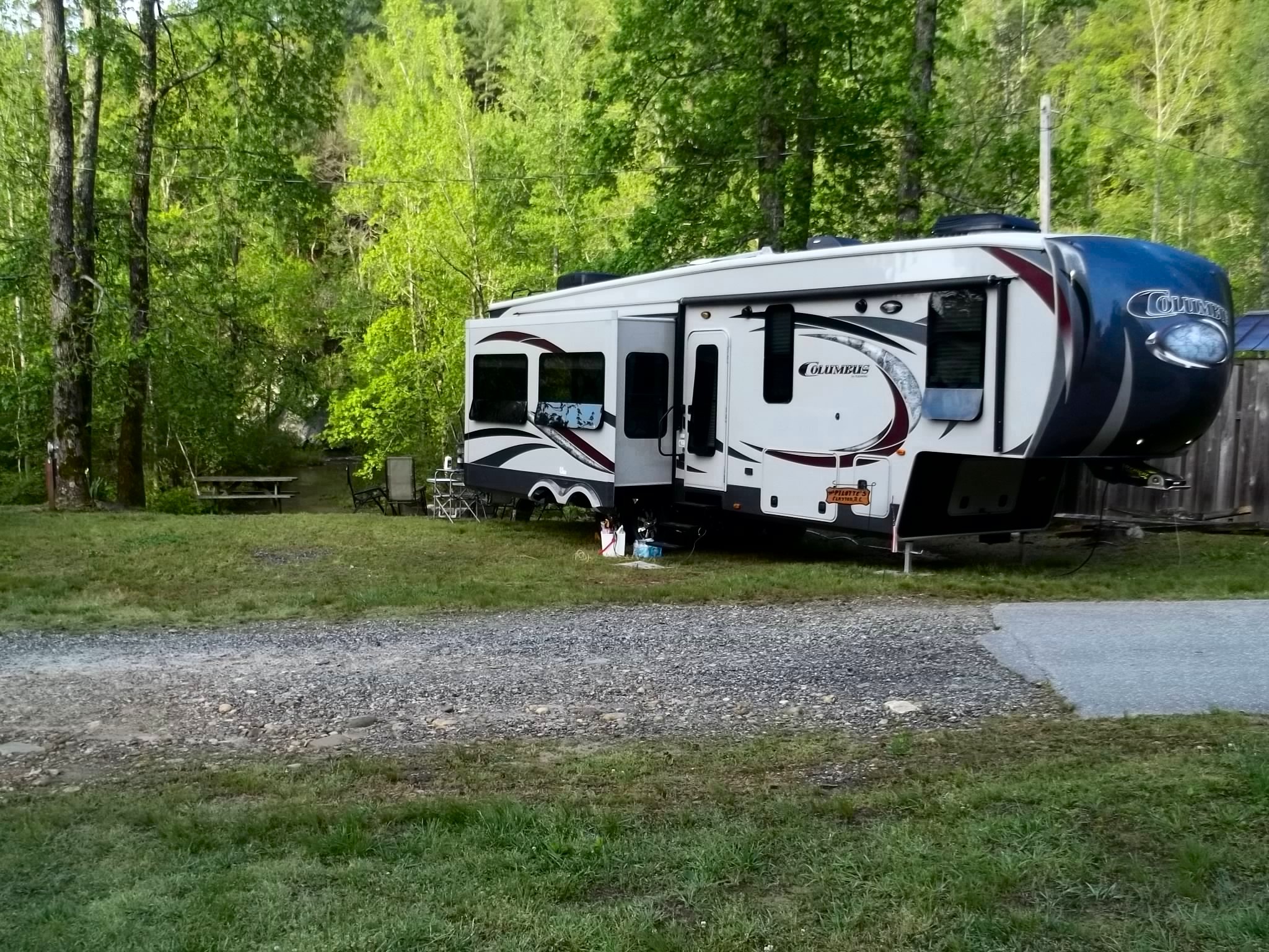 Campsite at Brown Mountain Beach Resort