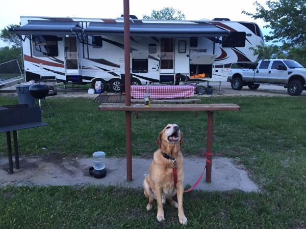 Campsite at El Dorado State Park KS