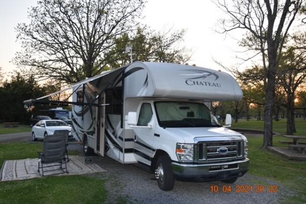 campsite at Greenleaf State Park - Braggs OK