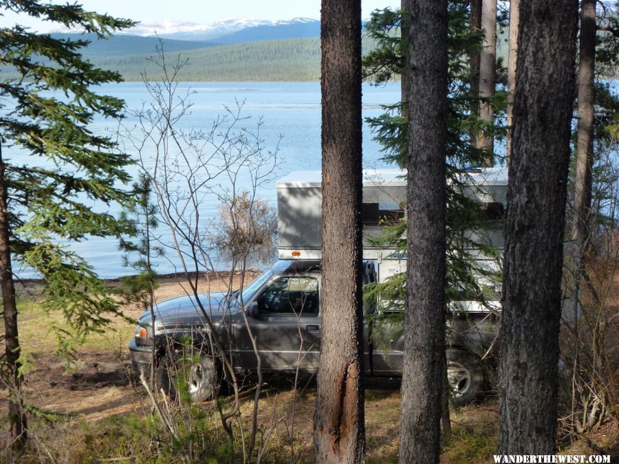 Campsite Morley Lake, Northern BC