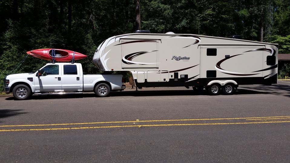 Checking in the campground