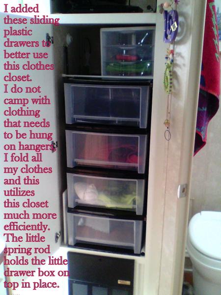 closet drawers I use in clothes cabinet in place of hanging clothing