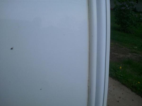 crack in caulking on front of camper