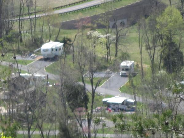 Cullers Overlook view of the campground