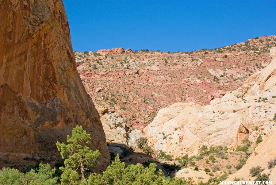 D.Dog & S.Mike Head up the Switchbacks on the Burr Trail