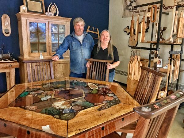 Dave and Diana in their shop.