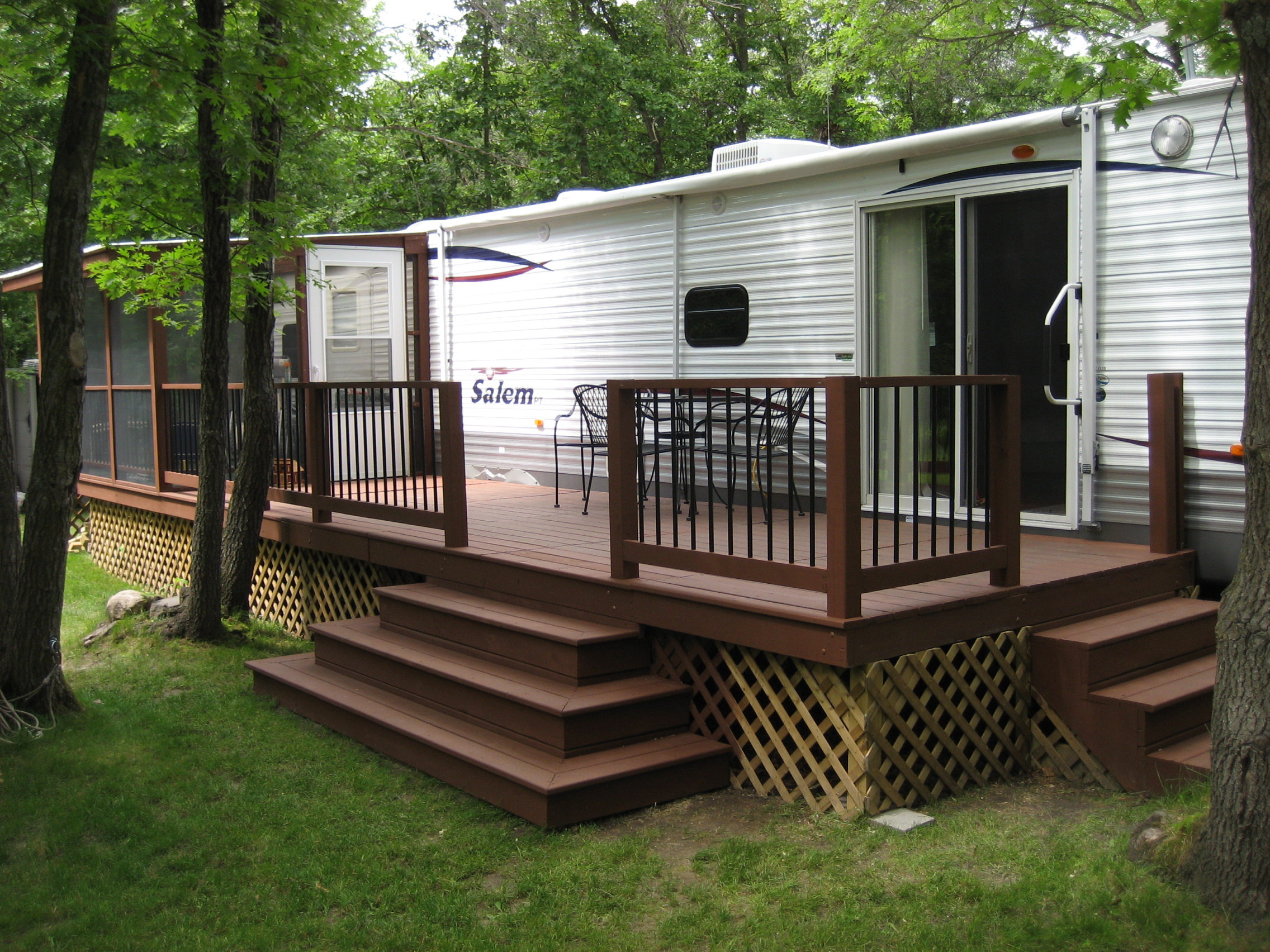 Deck rail near completion!