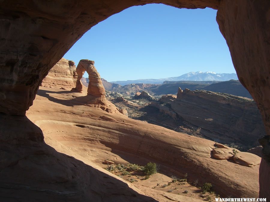 Delicate Arch through another arch