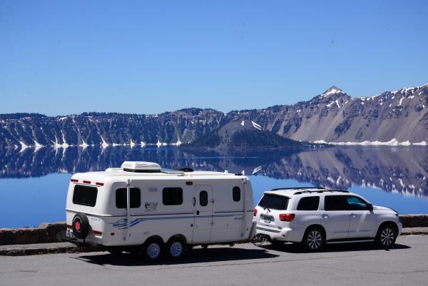 Driving around Crater Lake