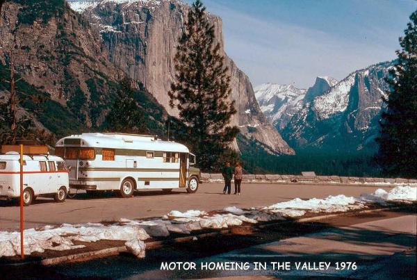 Early motor-homing in Yosemite 1976