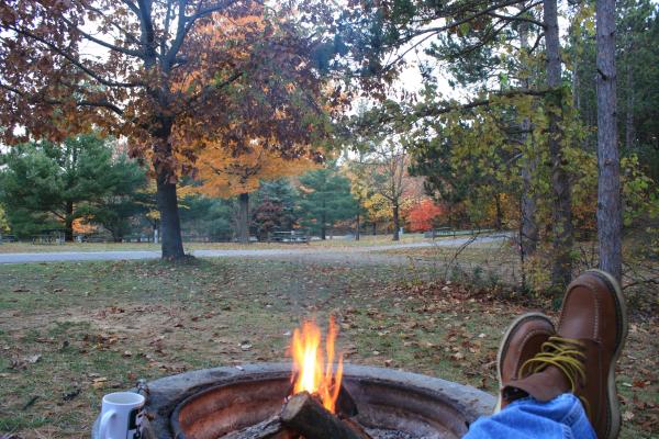 Enjoying a little fall camping, free of crowds. Beautiful and serene.