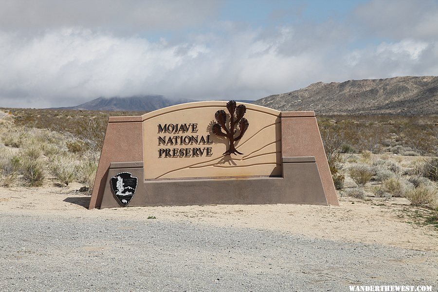 Entering Mojave National Preserve