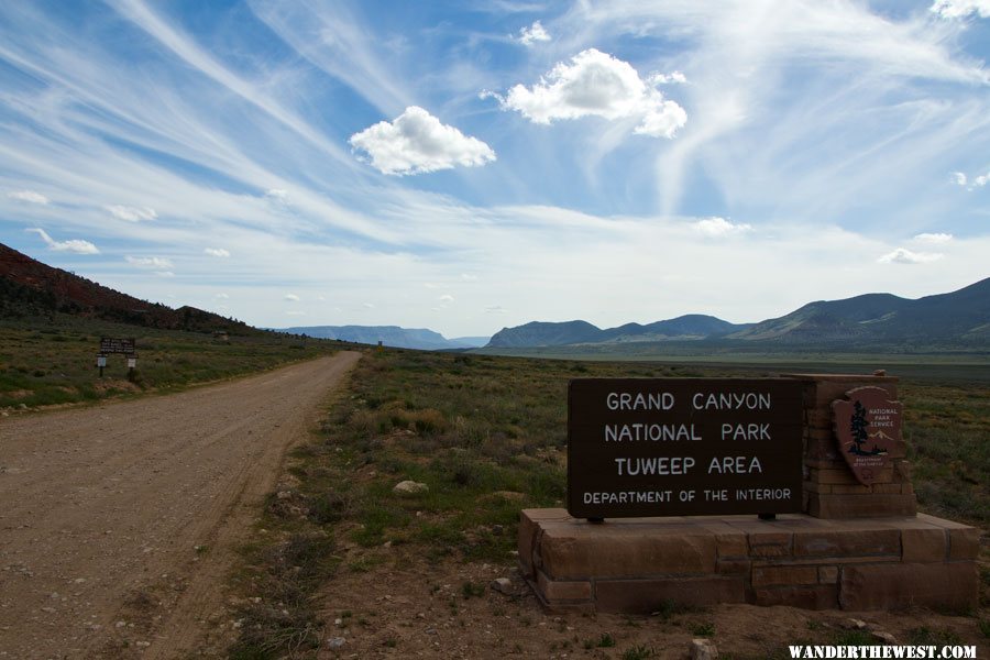 Entrance to the Tuweep Area