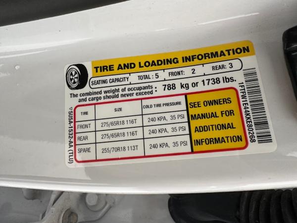 F150 CCC or Payload Sticker