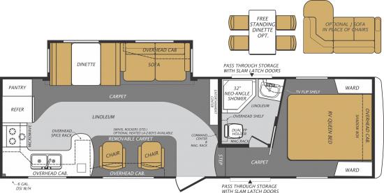 F281RKX
Length = 30'3"
Ship Weight = 7,850lbs
GVWR = 11,240lbs
Cargo Capacity = 3,330lbs