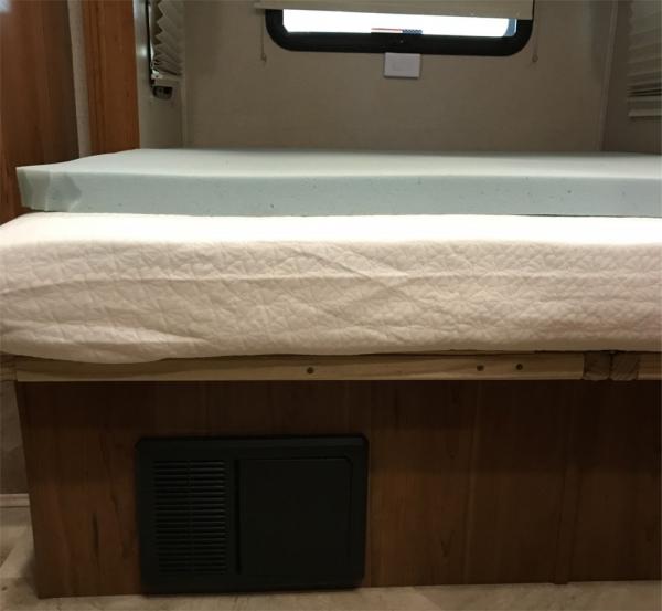 Finally said goodbye to the horrible, fold in half, sinkhole, uneven, big gap, OEM mattress!
Added Zinus Memory Foam 6 Inch mattress + 2" topper = bes