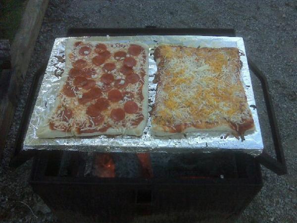 Fire baked pizza