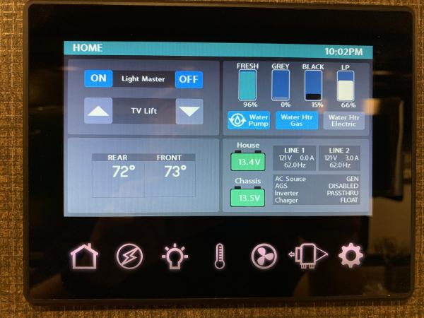 Firefly Integrations custom software upgrade to work with SeeLevel II Tank Monitoring System with RVC connection. Now I get granular tank levels on my