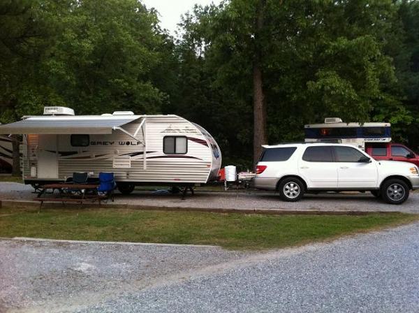 First Campground Stop on way home from Indiana at Best-Holiday Campground Chattanooga, TN (well it's actually in GA)