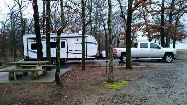 First day of Spring, first time camping in our new camper, first camp of 2015!  Dripping Springs State Park in OK