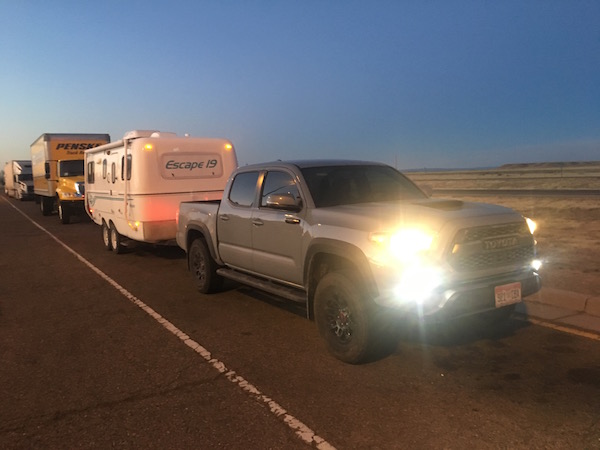 First night's Sleep; in a Rest Stop in New Mexico