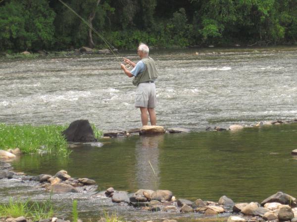 Fishing at Sprewell Bluff on the Flint River.