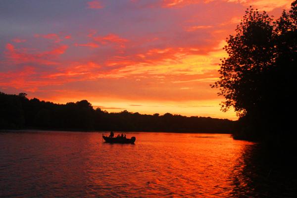 Fishing at Sunset - Moraine View SP, IL