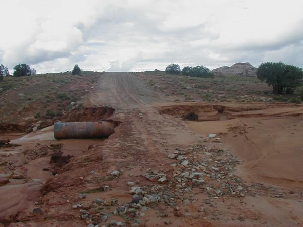 Flash flood near Moab the day before. Good thing we were on the road side of this wash.