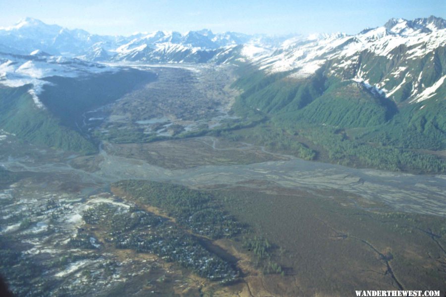 Flying over the tundra