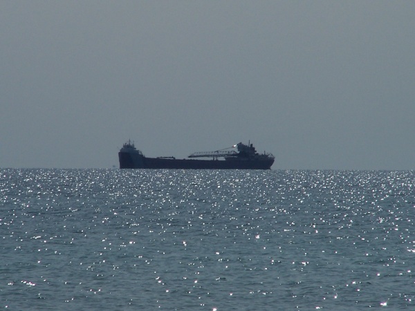 Freighter on Lake Huron