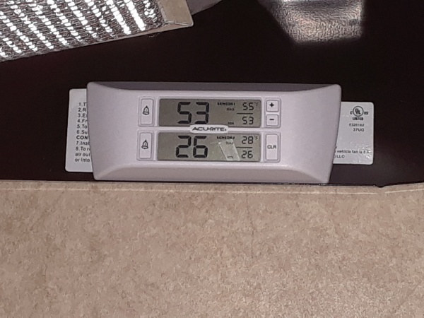 Frig / freezer temp gauge