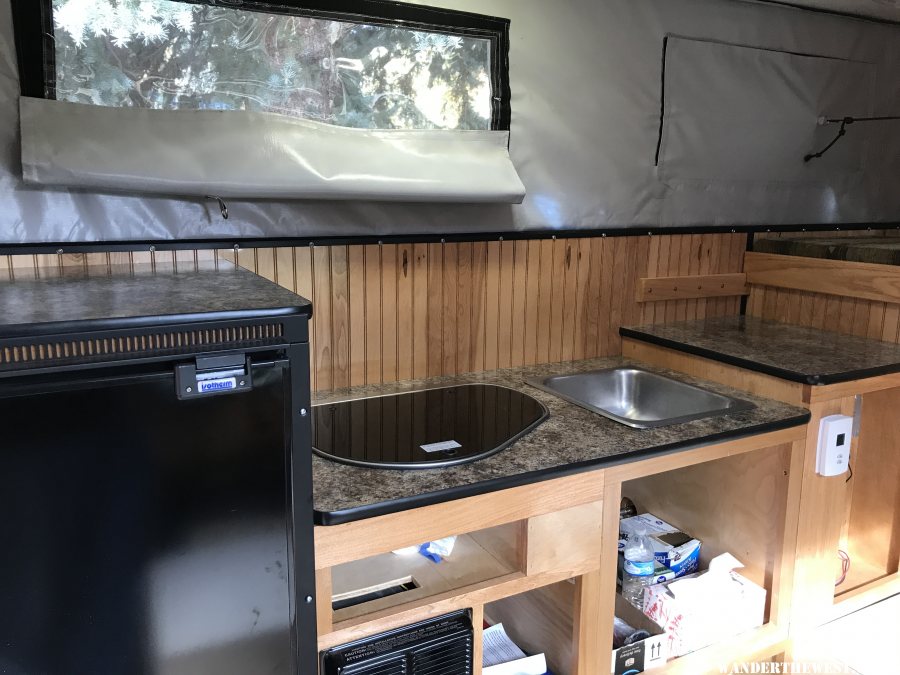 Galley with Laminate tops installed