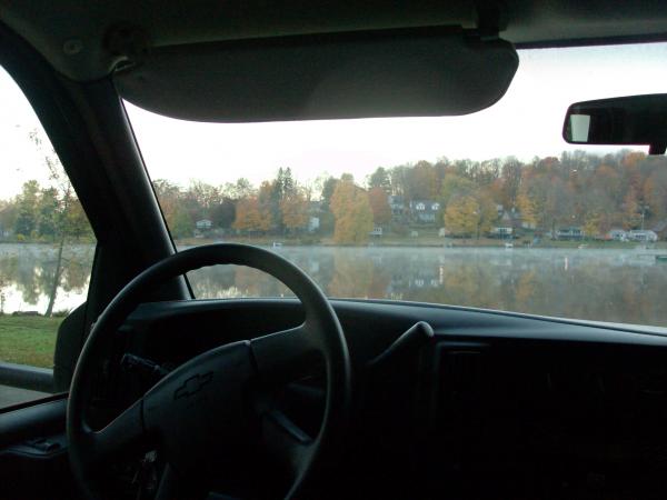 Guilford Lake, Lisbon, Ohio View from our cab in the morning. Oct 2010