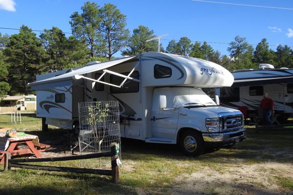 Harvey the RV in all his glory at Burro Mountain in West Central NM