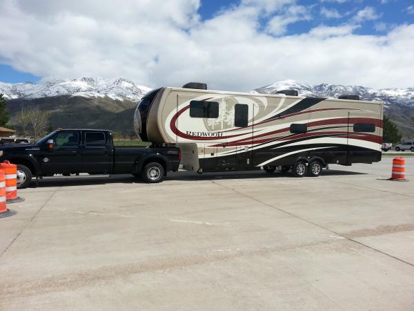 Here's my new 2017 RW 39FL. Towing it home from the dealer.