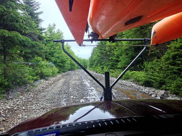 Hmmm! I do not think this is the main highway. Lost in the wilds of rural New Brunswick with a 44' 5th wheel behind me. Lots of fun getting turned aro