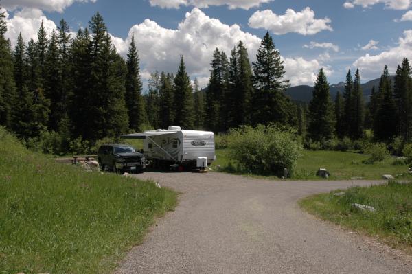 Hyalite Canyon, Langhor campground.. Bozeman Montana. 20 minutes from our house, our first time out, we had to stay in our comfort zone in case anythi