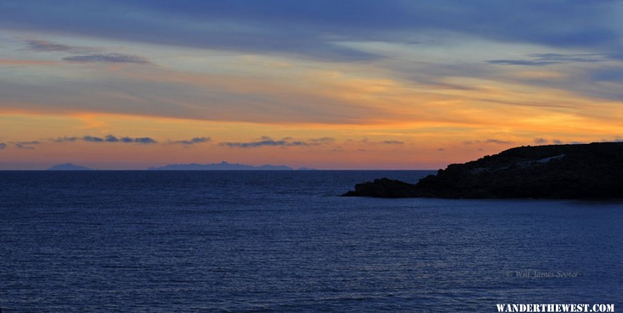 Inky Blue Sea Sunset