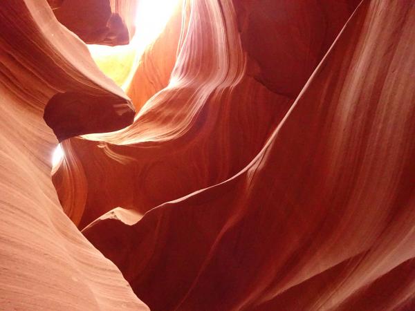 Inside Lower Antelope Canyon, Page, Utah.