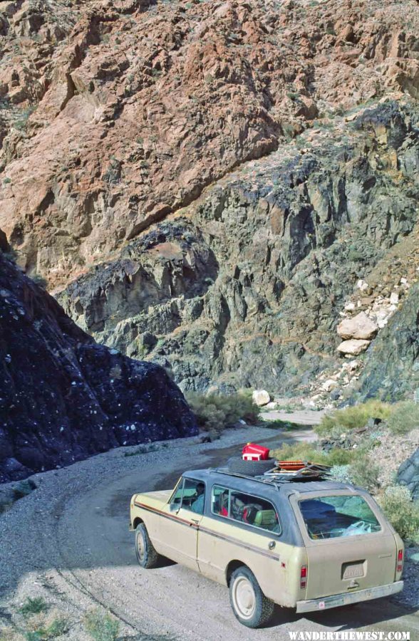 International Scout II Traveler in Goler Canyon about 1987